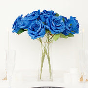 2 Bushes 17" Premium Silk Roses Artificial Flowers Bouquets
