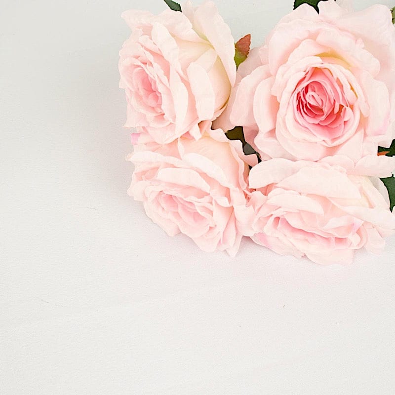 2 Bushes 17" Premium Silk Roses Artificial Flowers Bouquets