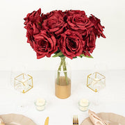 2 Bushes 17" Premium Silk Roses Artificial Flowers Bouquets