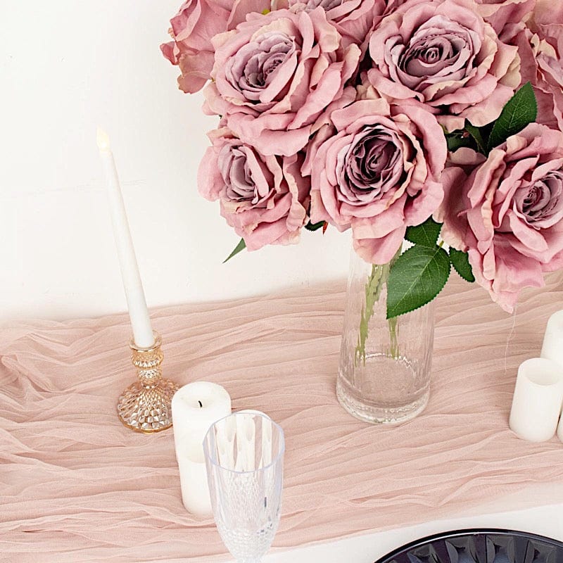 2 Bushes 17" Premium Silk Roses Artificial Flowers Bouquets