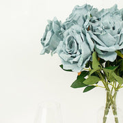 2 Bushes 17" Premium Silk Roses Artificial Flowers Bouquets