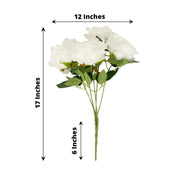 2 Bushes 17" Premium Silk Roses Artificial Flowers Bouquets