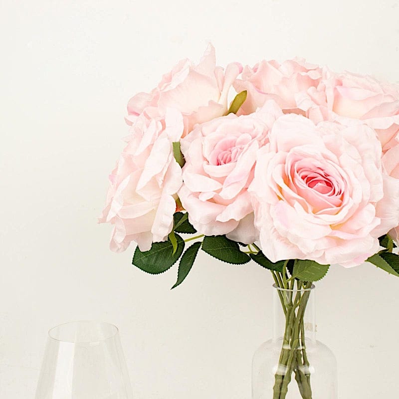 2 Bushes 17" Premium Silk Roses Artificial Flowers Bouquets