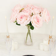 2 Bushes 17" Premium Silk Roses Artificial Flowers Bouquets