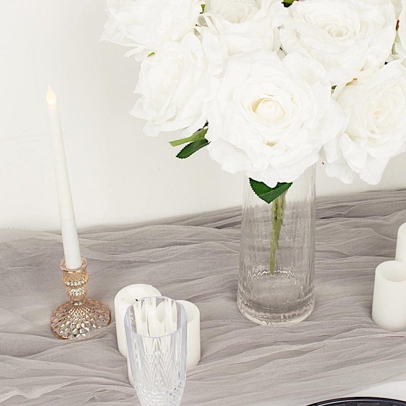 2 Bushes 17" Premium Silk Roses Artificial Flowers Bouquets