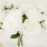 2 Bushes 17" Premium Silk Roses Artificial Flowers Bouquets