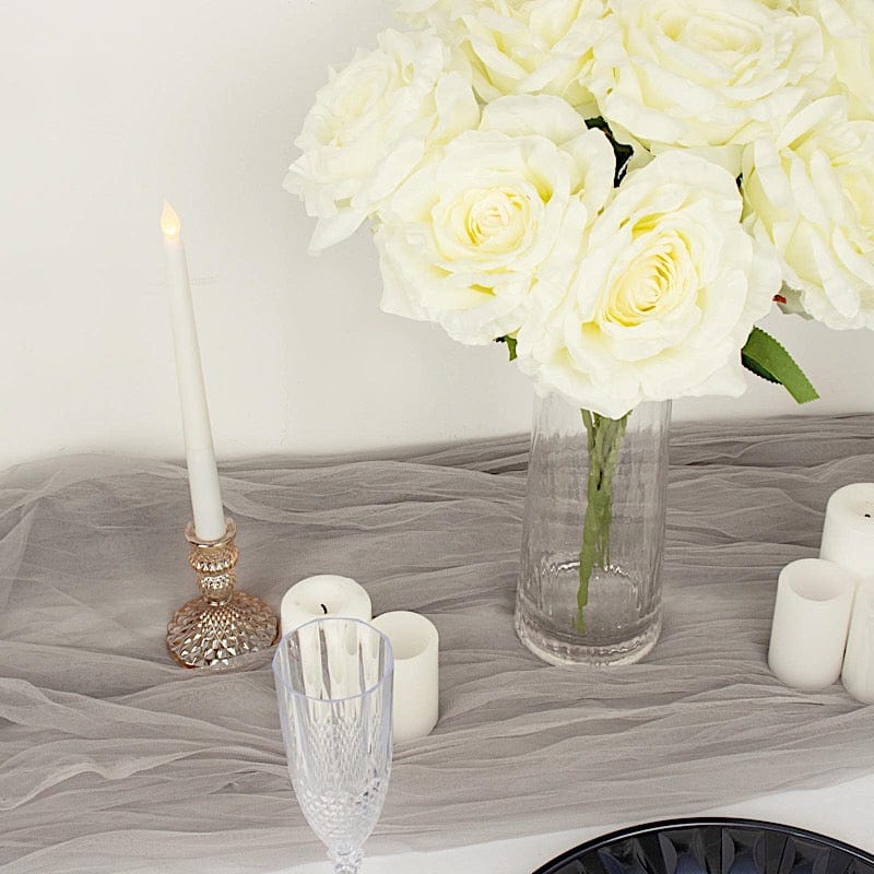 2 Bushes 17" Premium Silk Roses Artificial Flowers Bouquets