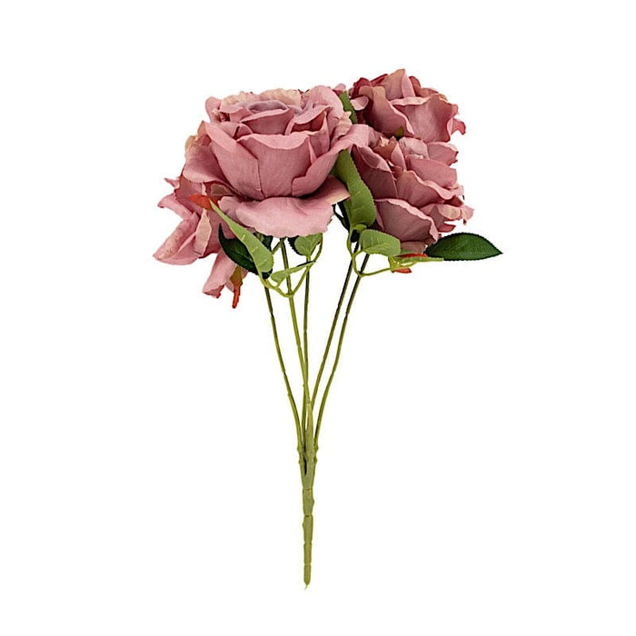 2 Bushes 17" Premium Silk Roses Artificial Flowers Bouquets ARTI_RS010_L_080