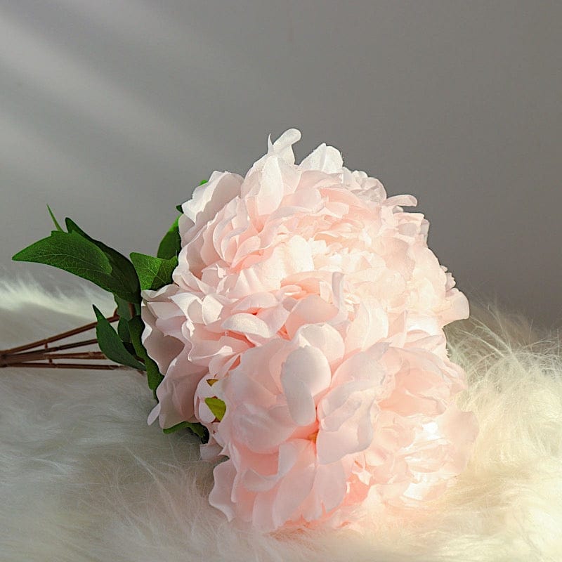 2 Bushes 17" Silk Artificial Peony Flowers Bouquets
