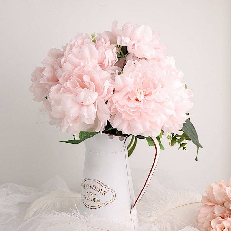 2 Bushes 17" Silk Artificial Peony Flowers Bouquets