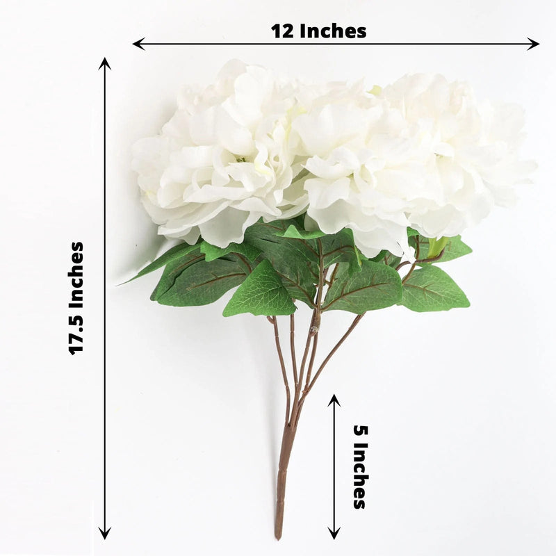 2 Bushes 17" Silk Artificial Peony Flowers Bouquets