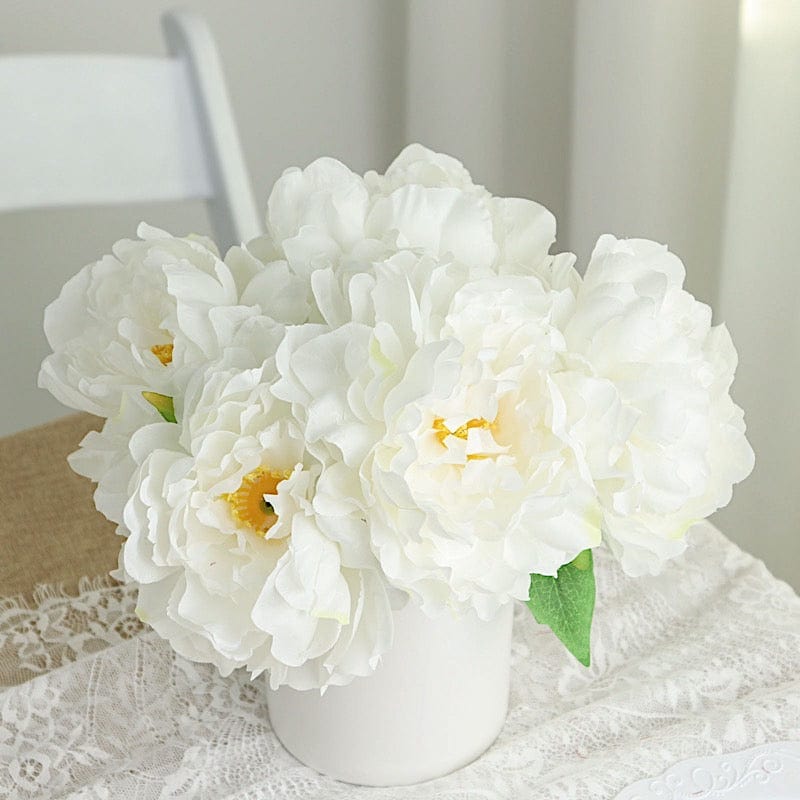 2 Bushes 17" Silk Artificial Peony Flowers Bouquets