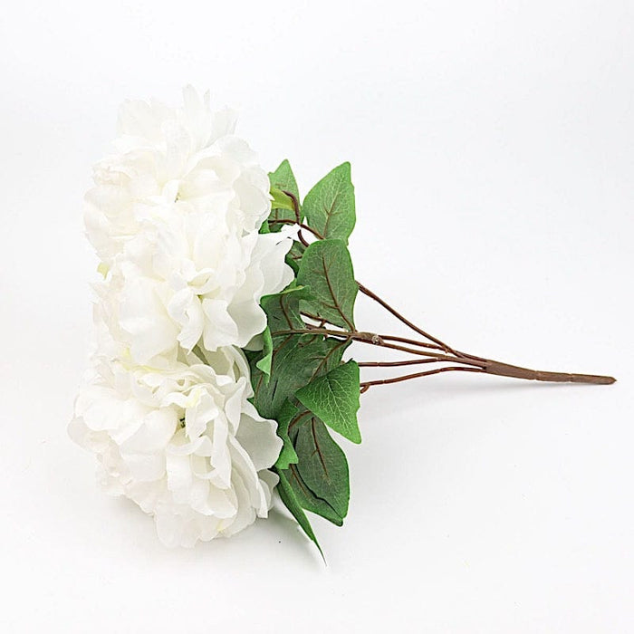 2 Bushes 17" Silk Artificial Peony Flowers Bouquets ARTI_BOUQ_PEO12_WHT