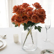 2 Bushes 17" Silk Roses Artificial Flowers Bouquets