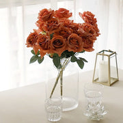 2 Bushes 17" Silk Roses Artificial Flowers Bouquets