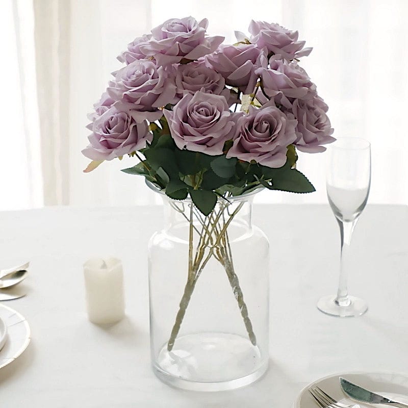 2 Bushes 17" Silk Roses Artificial Flowers Bouquets