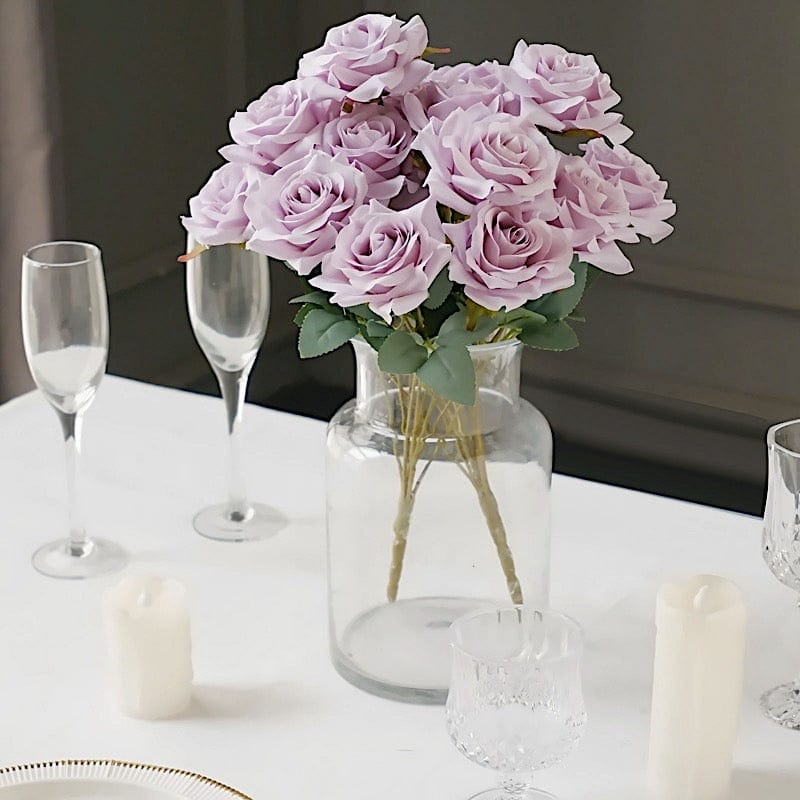 2 Bushes 17" Silk Roses Artificial Flowers Bouquets