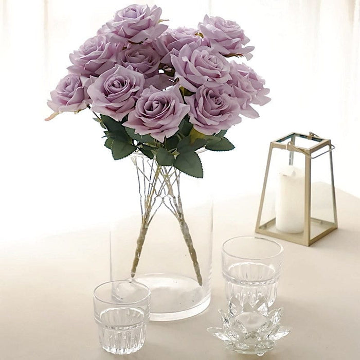 2 Bushes 17" Silk Roses Artificial Flowers Bouquets