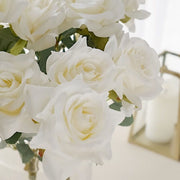 2 Bushes 17" Silk Roses Artificial Flowers Bouquets