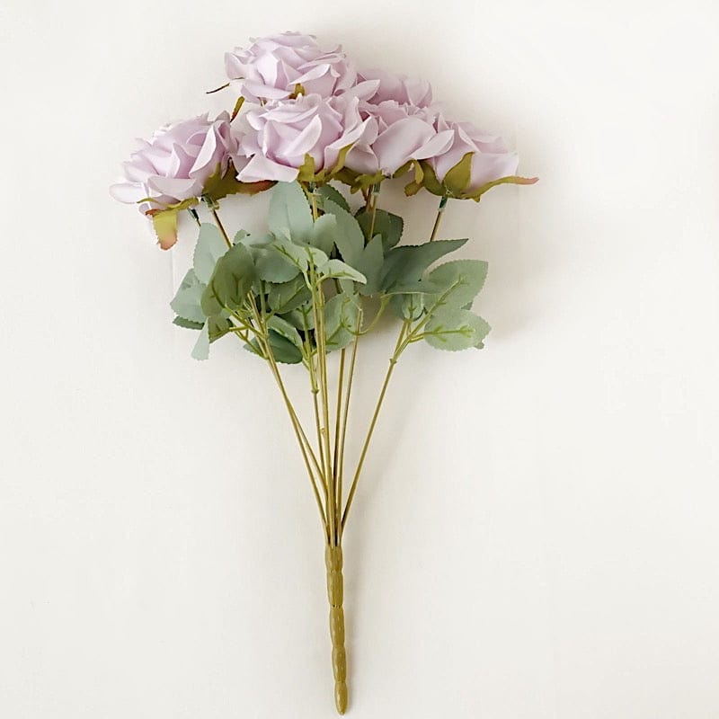 2 Bushes 17" Silk Roses Artificial Flowers Bouquets