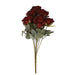 2 Bushes 17" Silk Roses Artificial Flowers Bouquets ARTI_RS007_BURG
