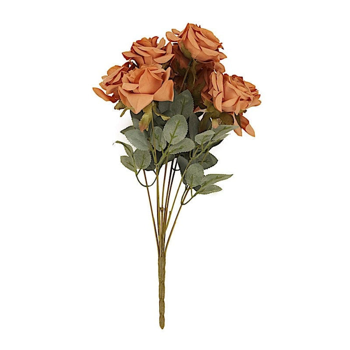 2 Bushes 17" Silk Roses Artificial Flowers Bouquets ARTI_RS007_TERC