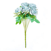 2 Bushes 18" tall Artificial Faux Silk Rose Flowers Bouquet