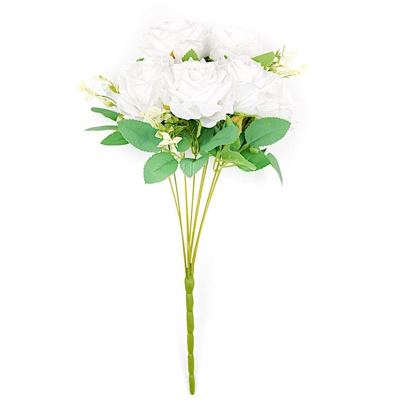 2 Bushes 18" tall Artificial Faux Silk Rose Flowers Bouquet