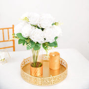 2 Bushes 18" tall Artificial Faux Silk Rose Flowers Bouquet