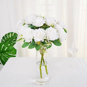 2 Bushes 18" tall Artificial Faux Silk Rose Flowers Bouquet