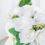 2 Bushes 18" tall Artificial Faux Silk Rose Flowers Bouquet