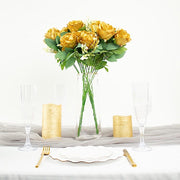 2 Bushes 18" tall Artificial Faux Silk Rose Flowers Bouquet