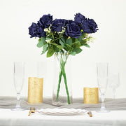 2 Bushes 18" tall Artificial Faux Silk Rose Flowers Bouquet