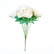 2 Bushes 18" tall Artificial Faux Silk Rose Flowers Bouquet ARTI_RS005_CRM