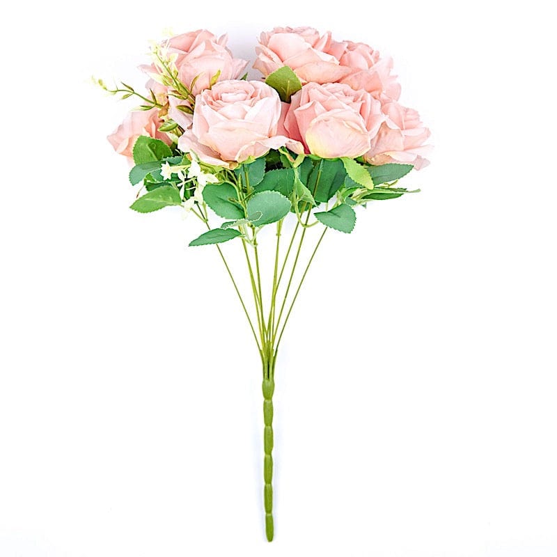 2 Bushes 18" tall Artificial Faux Silk Rose Flowers Bouquet - Blush ARTI_RS005_046