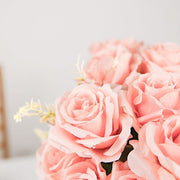 2 Bushes 18" tall Artificial Faux Silk Rose Flowers Bouquet - Blush ARTI_RS005_046