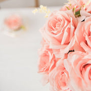 2 Bushes 18" tall Artificial Faux Silk Rose Flowers Bouquet - Blush ARTI_RS005_046