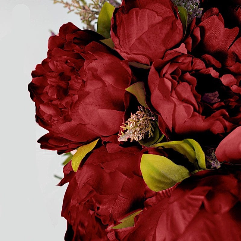 2 Bushes 19" Silk Artificial Peony Flowers bouquets