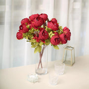 2 Bushes 19" Silk Artificial Peony Flowers bouquets