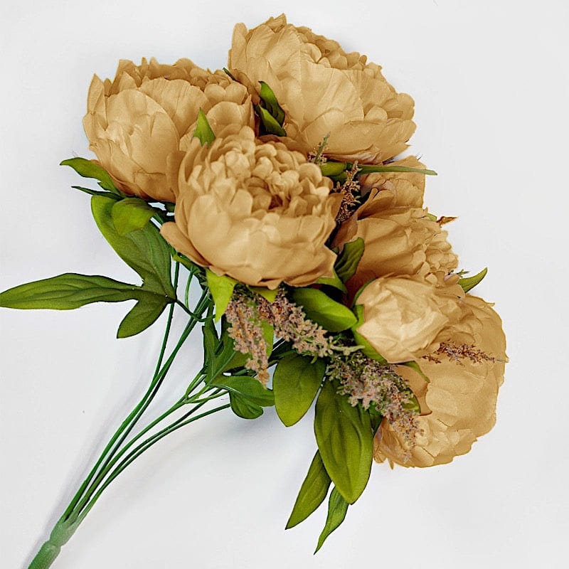 2 Bushes 19" Silk Artificial Peony Flowers bouquets