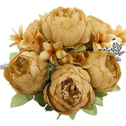 2 Bushes 19" Silk Artificial Peony Flowers bouquets