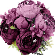 2 Bushes 19" Silk Artificial Peony Flowers bouquets