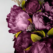 2 Bushes 19" Silk Artificial Peony Flowers bouquets