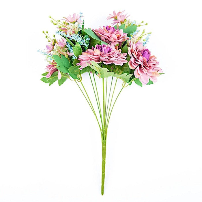 2 Bushes 19" tall Silk Artificial Dahlia Flowers ARTI_BOUQ_DAH01_080