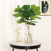 2 Bushes 25" Artificial Fiddle Leaves Stems - Green ARTI_GRN_12_S_01