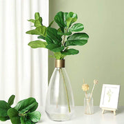 2 Bushes 25" Artificial Fiddle Leaves Stems - Green ARTI_GRN_12_S_01