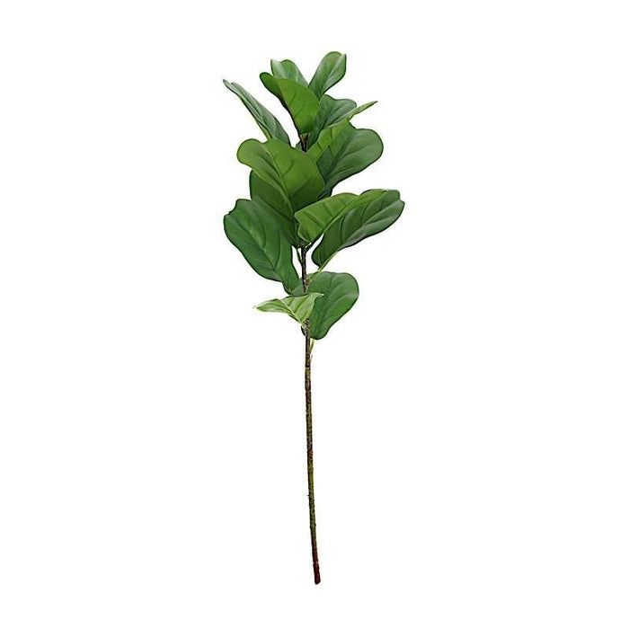 2 Bushes 25" Artificial Fiddle Leaves Stems - Green ARTI_GRN_12_S_01
