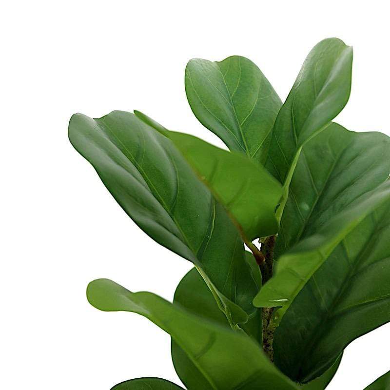 2 Bushes 25" Artificial Fiddle Leaves Stems - Green ARTI_GRN_12_S_01