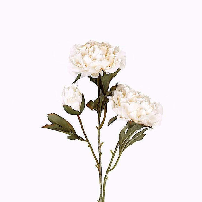 2 Bushes 29" Long Stem Silk Artificial Peony Flowers Sprays