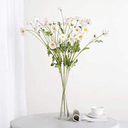 2 Bushes 33" Long Stem Silk Artificial Poppy Flower Sprays